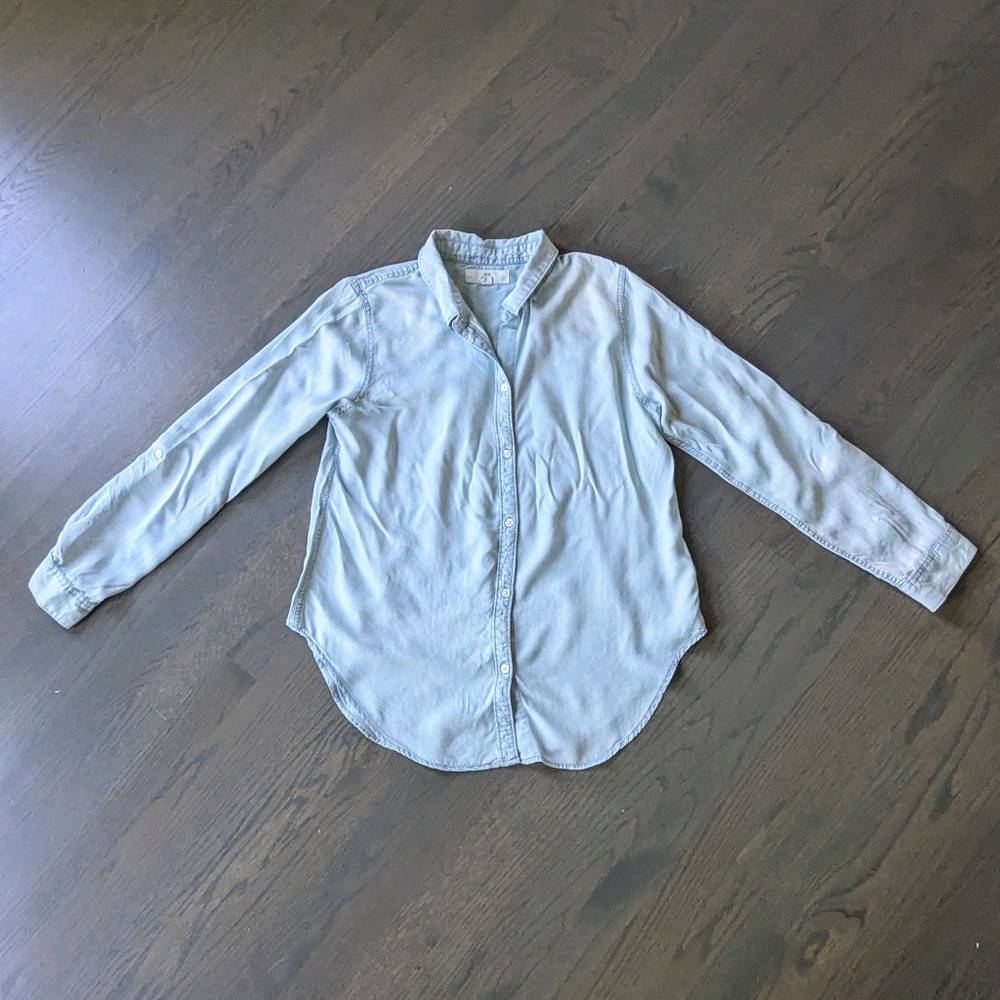 Thread + Supply Women's Button Down Denim Shirt, … - image 1